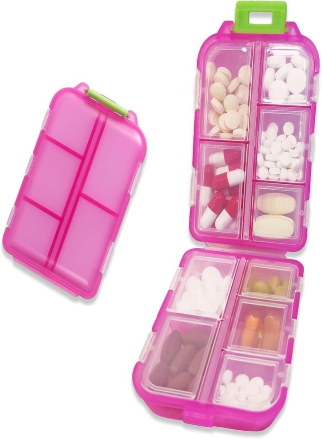 AJKN Double Layer Pill Organizer - 10 Compartment Portable Medicine Box for Travel, Outdoor, and Camping | Leakproof & Compact Storage Container for Daily Use - Image 1